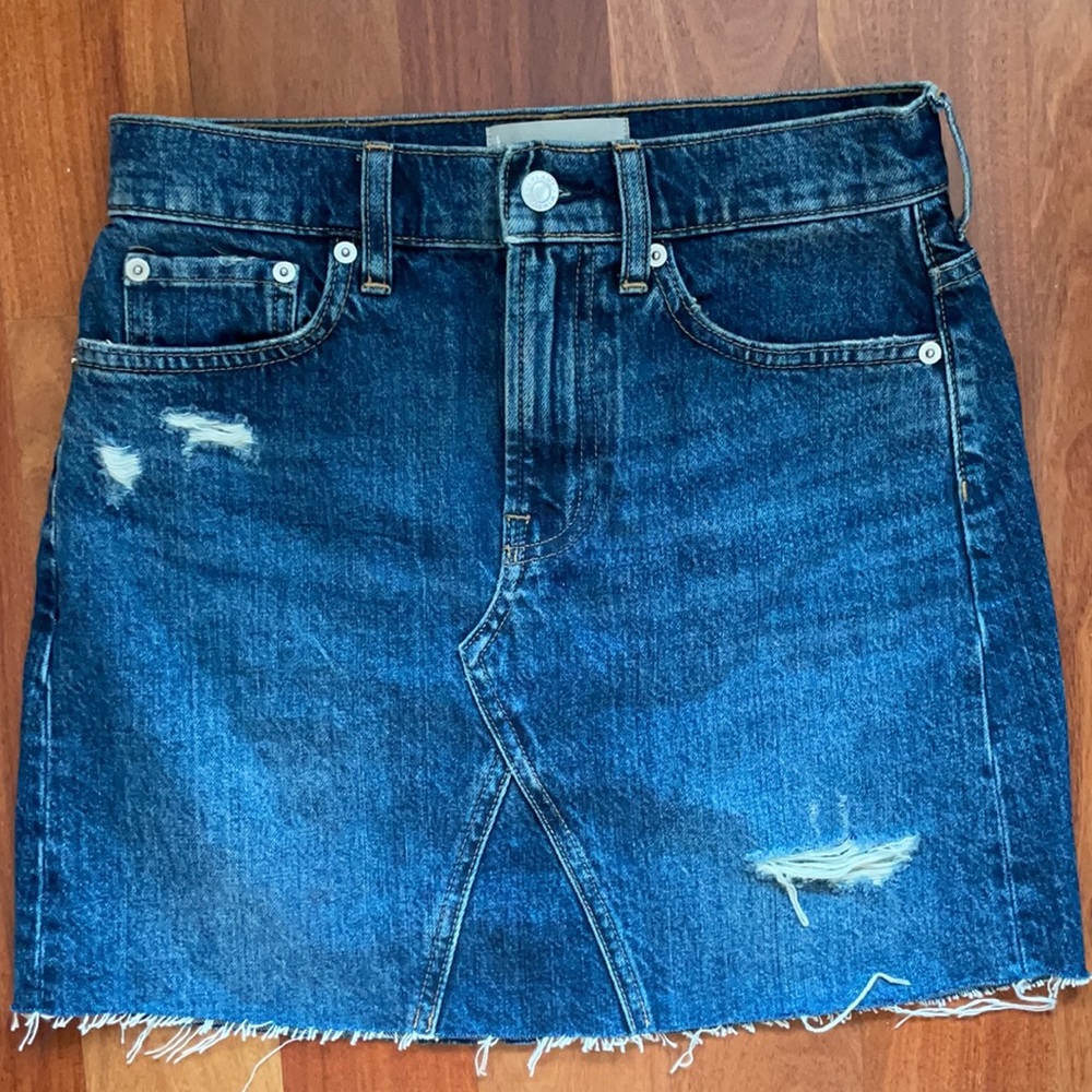 Everlane The Reconstructed Denim Skirt